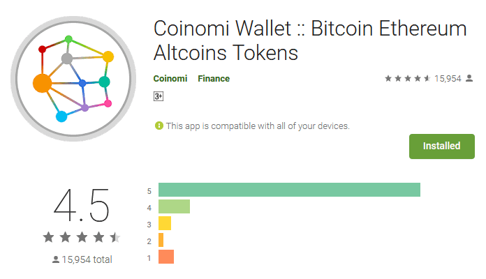 بررسی Coinomi