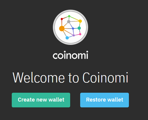 ایجاد کیف پول Coinomi