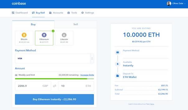 Coinbase platforma