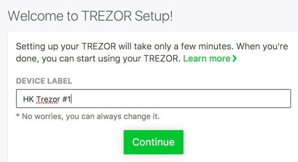 Nama dompet Trezor