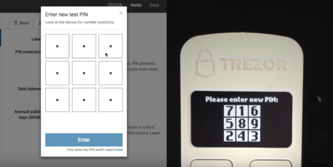 Pin Trezor